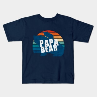 Papa bear Vintage Design Kids T-Shirt